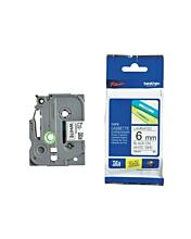 Brother P-touch 6mm TZe-211 Laminated Tape, 8 m, Black on White