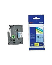 Brother P-touch 9mm TZ-521 Laminated Tape, 8 m, Black on Blue