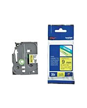 Brother P-touch 9mm TZe-621 Laminated Tape, 8 m, Black on Yellow