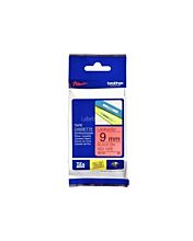 Brother P-touch 9mm TZ-421 Laminated Tape, 8 m, Black on Red