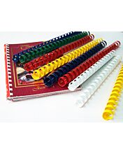 Deluxe 8mm Comb Binding Rings, 100/box, Red