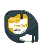 Dymo LetraTag Iron-on Tape, 12mm X 2m, Nylon White - 18769