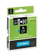 Dymo 45021, Black on Clear, 12MM X 7M Tape