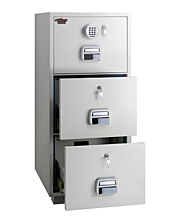 Eagle SF-680-3EKK Fire Resistant Filing Cabinet, 3 Drawers, Digital & Key Lock