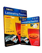 Fellowes A4 Laminating Pouch Films, 125 Microns, 100/Pack