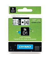 Dymo 45013 Black on White - 1/2" Tape