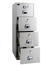 Eagle SF-680-4EKK Fire Resistant Filing Cabinet, 4 Drawers, Digital With Key Lock Each Drawer