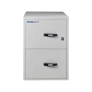 Chubbsafes Fire & Burglary Resistant Filing Cabinet – 2 Drawers, 136L, Key Lock