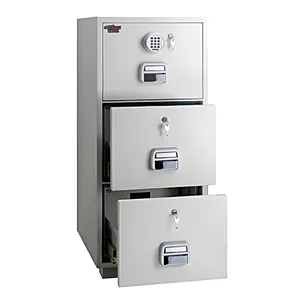 Eagle SF-680-3EKK Fire Resistant Filing Cabinet, 3 Drawers, Digital & Key Lock