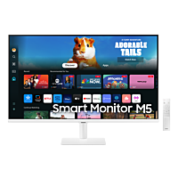 Samsung 32" Smart Monitor M5 M50D Full HD with Speaker, 2 USBs, White Color