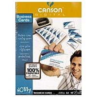 Canson Business Cards, A4, 220 Gsm, 10 Sheets / Pack