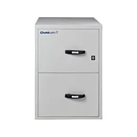 Chubbsafes Fire & Burglary Resistant Filing Cabinet – 2 Drawers, 136L, Key Lock