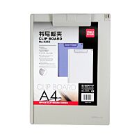 Deli A4 Plastic Clip Board, Grey