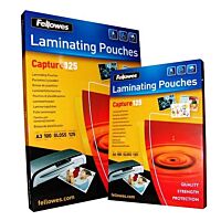Fellowes A4 Laminating Pouch Films, 125 Microns, 100/Pack