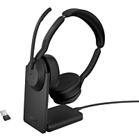 Jabra Evolve2 55 Link380a USB-A MS Stereo Wireless Headset with Stand