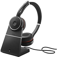 Jabra Evolve 75 SE MS Stereo Wireless Headphones, with Charging Stand