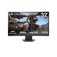 LG 32” UltraGear™ 1000R curved gaming monitor, QHD, 1ms (GtG), 180Hz